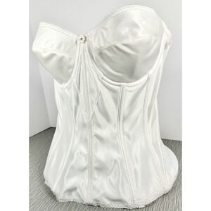 DOMINIQUE Juliette strapless longline corset size 38C white bridal bra sexy